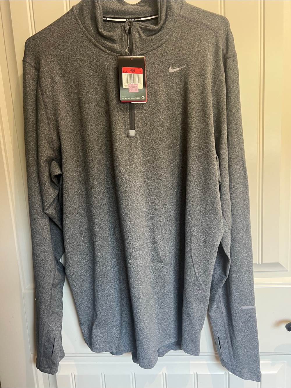 Nike Men’s Heather Gray Quarter-Zip Performance Pullover
